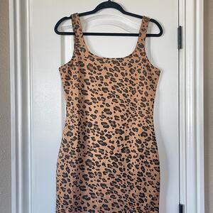 Large Forever 21 Women's Brown and Tan Dress Size Animal Print
